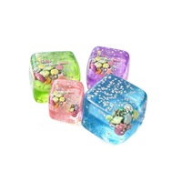 Jouet anti-stress en forme de gros cube de glace à la maltose, cube de glace transparent, gadget anti-stress à presser au design attrayant