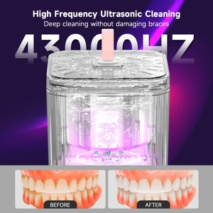 Ultrasonic UV Cleaning Jewelry Watch Washing Dental False Teeth Aligner Retainer Mouth Guard Ultrasonic <b>Denture</b> Cleaner - Product Image 6