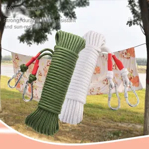 <span class=keywords><strong>Tendedero</strong></span> de cuerda de nailon para exteriores con núcleo de alambre de acero grueso, edredón no perforado, colgante de secado, <span class=keywords><strong>techo</strong></span> de balcón, uso interior/exterior - Product Image 2