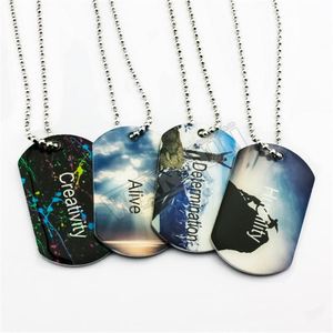 Usine En Ligne En Gros Personnalisé Pas Cher Hommes Zodiaque Collier En Acier Plaque - Product Image 1