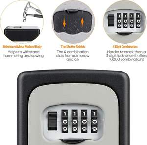 <span class=keywords><strong>Caja</strong></span> <span class=keywords><strong>de</strong></span> Seguridad con Cerradura Mecánica <span class=keywords><strong>de</strong></span> Pared, Combinación <span class=keywords><strong>de</strong></span> 4 Dígitos, Capacidad <span class=keywords><strong>para</strong></span> 5 <span class=keywords><strong>Llaves</strong></span>, Interior/Exterior, Garaje, Jardín, Tienda - Product Image 6