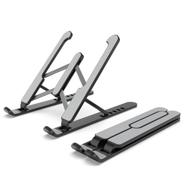 Universal Foldable Metal Laptop Tablet PC Stand with Standlifting Base Heat Dissipation Ergonomic Design