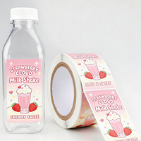 Étiquette autocollante en rouleau pour boisson probiotique ECO de haute qualité pour bouteille de boisson