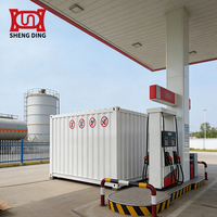 Station de carburant mobile en conteneur standard international, intelligente, anti-explosion, installation rapide pour chantier/port