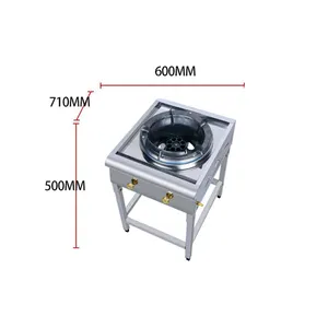 2024 China Factory Strong Flame Gas Stove Stainless Steel Body Cast Iron Burner