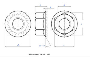 ชุดน็อตล็อคหัวหกเหลี่ยม DIN6923 พร้อมน็อต <span class=keywords><strong>T</strong></span> ขนาด M10 ชุบสังกะสี ผลิตจากสแตนเลส สำหรับงานเหมือง ระบบเมตริก - Product Image 4
