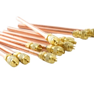 Vanne d'accès en laiton et cuivre 1/4'', 3/4'', 3/8'', 3/16'' – Pièce de rechange pour réfrigération – Vanne de charge en cuivre pour réfrigérateur et climatiseur - Product Image 2