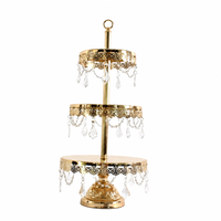 Support à gâteau multifonctionnel à 3 niveaux en métal (style européen-américain) SG-85304-3 pour mariages, fêtes, décoration de la maison
