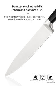 Afilador de chef de acero inoxidable para cocina, 9 Uds., pelador de cizalla, juego de cuchillos de cocina con mango de <span class=keywords><strong>herradura</strong></span> hueca - Product Image 3