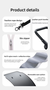 <span class=keywords><strong>Poussette</strong></span> pour animaux de compagnie en métal SQ BOSIMAO E560, grand transporteur pour chiens, pliable, chariot portable pour les sorties et le camping, facile à manier - Product Image 5
