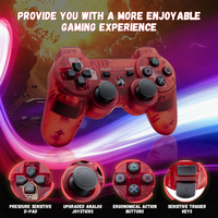Manette sans fil Bluetooth 6 axes à double vibration pour PS3 Slim/Pro et mobile – Contrôleur Mando Manatte