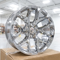 Jantes en alliage forgées à six trous, finition argent poli, design Deep Dish Mesh, 17-24 pouces, 6x139.7 6x135, nouvelle collection de luxe sur mesure pour F150 SUV