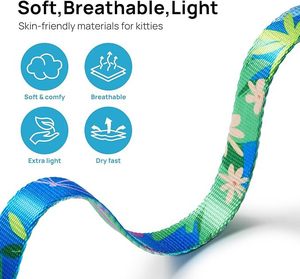 Arnés ajustable sin tirones para <span class=keywords><strong>perros</strong></span> y gatos, conjunto de collar de correa para caminar al aire libre, conjunto de arnés y correa para gatos transpirable suave - Product Image 3
