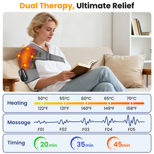 Enveloppe chauffante et massante pour les épaules à 4 moteurs avec vibration, attelle de massage chauffante pour les épaules avec batterie de 5000 mAh - Product Image 4