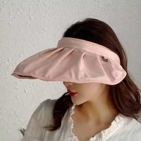 Topi Visor Logo Kustom, Topi Pelindung Matahari Putih, Topi Visor Wanita