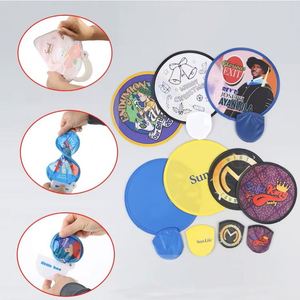 Discos Voladores Personalizables de Nailon Promocionales por Sublimación, Plegables, Redondos, Flexibles, con Bolsa - Product Image 3