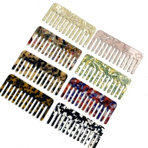 Peigne à dents larges en acétate écaille de tortue, grand peigne coloré blanc cassé pour cheveux secs et mouillés, usage domestique - Product Image 1