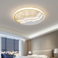 Lampe de plafond de chambre à coucher nordique, moderne, simple et créative, design géométrique de l'éclairage de la chambre principale, lampe de plafond ciel étoilé