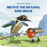 59082 oiseaux voyage Animal ornement 8 en 1 perroquet modèle créatif bloc briques modèle enfants éducatif bloc de construction ensemble jouet