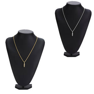 Kalung Rantai <span class=keywords><strong>Xanax</strong></span> Berlapis Emas Perak 18K, Kalung Rantai Tali Hip Hop Punk 24 "Inci Modis - Product Image 3