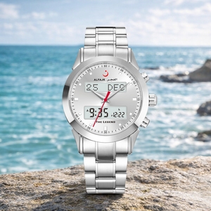 Montre numérique étanche en acier rose doré pour homme musulman avec boussole Qibla en cuir islamique, fournisseur d'usine <span class=keywords><strong>Al</strong></span> <span class=keywords><strong>Fajr</strong></span> - Product Image 3