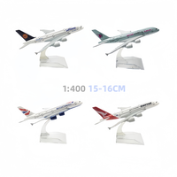Modelo de avión civil de aleación fundida a presión 1:400 A380 B737 B747 B777 UAE Qatar KLM LH, modelo de metal para exhibición, colección, regalo de Navidad, juguete