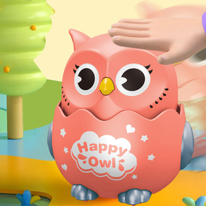 Bemay Toy Press <span class=keywords><strong>and</strong></span> <span class=keywords><strong>Go</strong></span> Toys Cabeza de rotación de 360 grados Animal Cute Cartoon Press Sliding Owl Toy para niños - Product Image 5