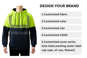 Windproof And Waterproof Reflective Jacket Safety Clothing Hi-vis Hoodie For Spring/autumn