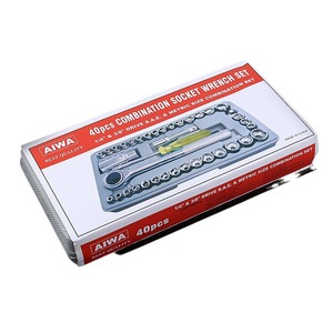 Aiwa 40pcs Combination Socket Wrench Set 1/4 In Drive Metric Sae Size For Auto Repair Tool - Product Image 1