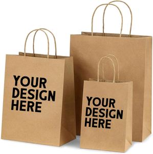 Bolsas de Papel Kraft Personalizadas con su Propio Logotipo para Llevar Comida de Restaurante, Empaque para Entrega de Alimentos, Bolsas para Llevar Comida para el Almuerzo - Product Image 2