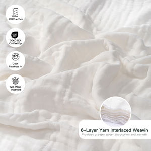 Manta de Muselina <span class=keywords><strong>para</strong></span> Bebé, Extra Grande, 120*120cm, Suave, de Varias Capas, de Algodón Orgánico Certificado GOTS, Precio de Fabricante - Product Image 3