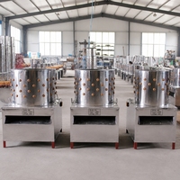 Machine à plumer les poulets en acier inoxydable pour usage commercial, capacité de 1 à 10 volailles par heure, élimination automatique des plumes pour la transformation en ferme
