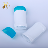 Vente en gros de contenants ovales vides pour déodorant en stick de 50g et 80g, flacon en PP à ouverture facile, couleur personnalisée, cosmétique OEM/ODM, lotion