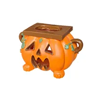 Vente en gros OEM : Boîte à mouchoirs décorative en résine en forme de citrouille d'Halloween, support de mouchoirs pour la décoration de table à la maison