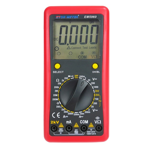 ETCR EM5960 Digital Multimeter Auto Range 200MΩ Resistance 2000uF Capacitance Test Digital Multimeter