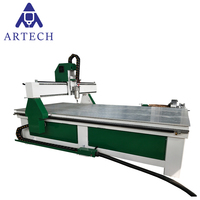 Machine de gravure rotative CNC 3D pour le travail du bois, logiciel Type3, 4 axes, 3KW, refroidissement par eau, pompe simple, ARTECH NC Studio PLC