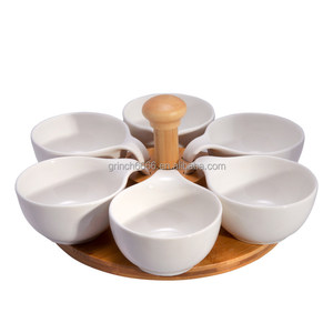 Snack Serving Caviar Spoon Bowl <strong>Plate</strong> Set Party <strong>Tapas</strong> Bowls Appetiser Dish Set Lazy Susan Dip Bowl Set - Product Image 1