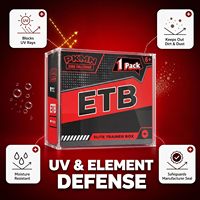 Boîte de présentation en acrylique transparent avec aimant puissant, protection UV et anti-poussière pour boîte d'entraînement Elite (ETB) de collection