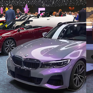 Highcool Super Glanzende Dubbele Kleur Grijs-Paars 6,5mil Dik Pvc Auto Vinyl Wrap Exterieur Accessoires Kleur Veranderende Bescherming - Product Image 5