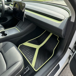 Alfombrillas de Goma para Automóvil, Protector para Todo Clima, Borde Extendido 3D, Alfombrillas para Tesla Model Y 2024, Juego de <span class=keywords><strong>3</strong></span> Alfombrillas Delanteras - Product Image 4