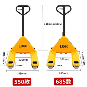 Transpallet Manuale Compatto 2~<span class=keywords><strong>3</strong></span> Tonnellate, Carrello Elevatore Manuale Mini con Ruote - Product Image 3