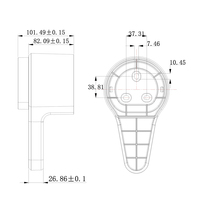 Fisher IEC 62196-2 femelle Type 2 support de prise chargeur EV prise factice crochet Type 2 prise support mural