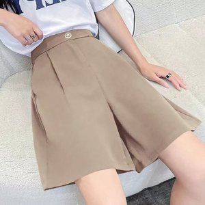 Femmes printemps taille haute minceur a-ligne noir Shorts 2024 décontracté 5 pièces pantalon Style coréen - Product Image 6