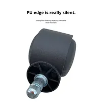 Ruedas Giratorias de Plástico de 2 Pulgadas para Sillas, Ruedas Universales para Sillas de Oficina y Juegos, con Anillo de Seguridad, Ruedas Deslizantes Modernas
