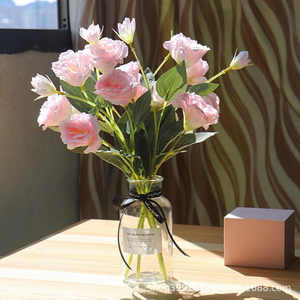 Flores Artificiales al por Mayor, Plantas de Eustoma para Decoración de Interiores, Ventanas, Balcones, Salas de Estar, Accesorios Florales para Bodas y Fotografía - Product Image 5