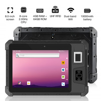 8 pulgadas Android 13,0 Industrial Tablet PC NFC UHF RFID lector de huellas dactilares biométrico de mano resistente MRZ texto pasaporte ID lectura