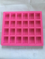 Nouveau Moule Carré en Silicone à 24 Cavités pour Puddings, Bonbons et Savons Faits Main, Outil de Décoration de Bougies, Fournitures de Pâtisserie