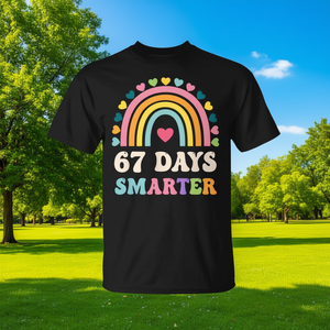 Camiseta promocional 67 Days Smarter Groovy Rainbow - Product Image 3