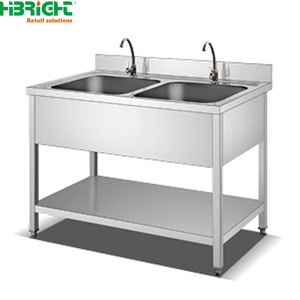 Mesa de Fregadero Comercial de Acero Inoxidable con Tres Fregaderos Tipo Enclosure para Cocina - Product Image 3