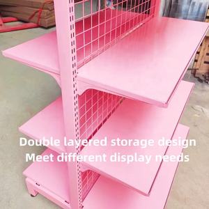 מדף תצוגה קיר רשת מתכת בהתאמה אישית לחנות קמעונאית לאביזרי טלפון, צעצועים, בובות, חטיפים, ממתקים ומזון - Product Image 4